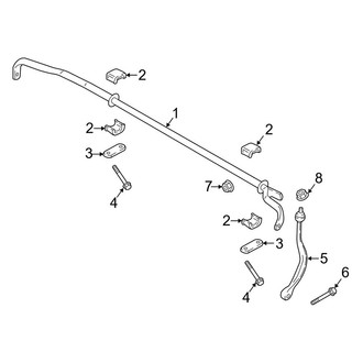 Porsche OE - Front Suspension - Stabilizer Bar & Components (W/O Dynamic Chassis Control), (4 / 4 Executive)