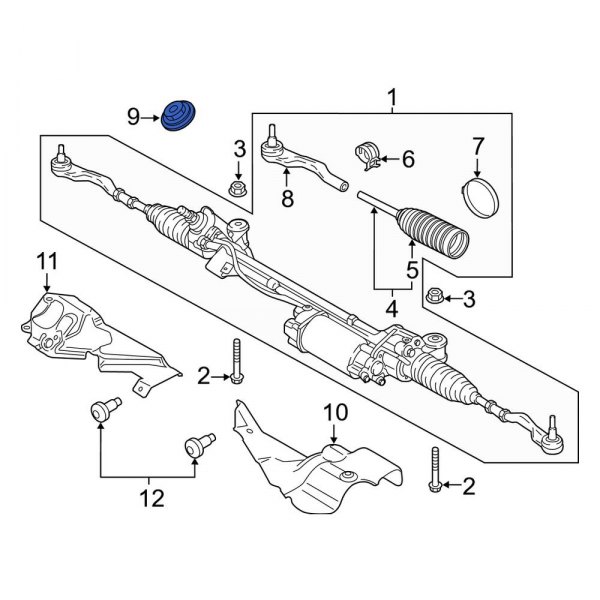 Steering Tie Rod Nut