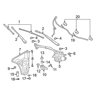 Porsche OE - Windshield Washer Pump Grommet