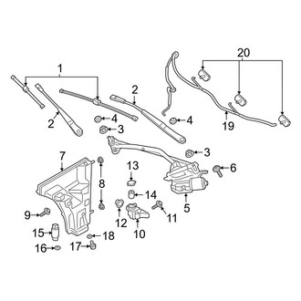 Porsche OE - Windshield - Wiper & Washer Components (Base / 4 / 4 Executive / 4S / 4S Executive / Turbo / Turbo Executive)