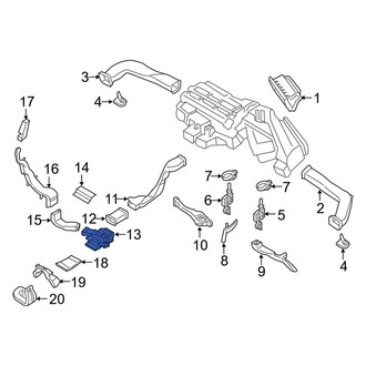 Porsche OE - Left HVAC Duct Adapter