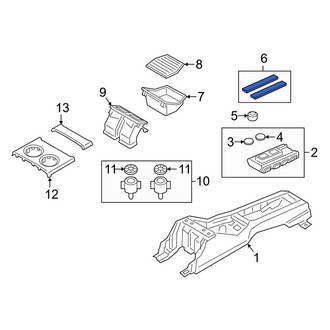 Porsche OE - Rear Console Trim Panel