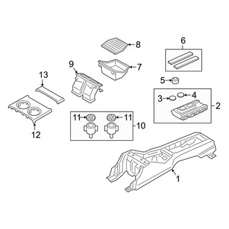 Porsche OE - Rear Console (W/O Business Package)