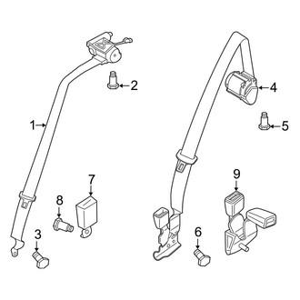 Porsche OE - Restraint Systems - Rear Seat Belts (Base / 4 / 4S / Turbo)