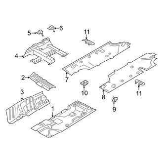 Porsche OE - Pillars, Rocker & Floor - Floor & Rails (4 E-Hybrid Sport Turismo / 4 Sport Turismo / 4S Sport Turismo / Turbo S E-Hybrid Sport Turismo / Turbo Sport Turismo)