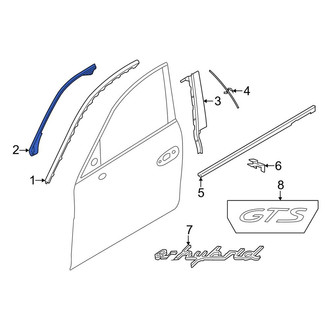 Porsche OE - Left Door Reveal Molding Seal