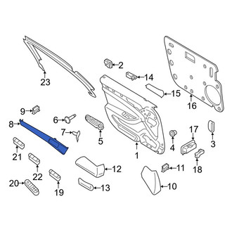 Porsche OE - Front Left Door Trim Molding