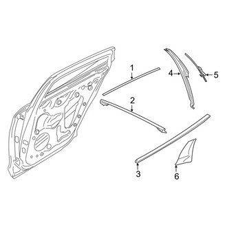 Porsche OE - Rear Door - Exterior Trim (4 E-Hybrid Sport Turismo / 4 Sport Turismo / 4S Sport Turismo / Turbo S E-Hybrid Sport Turismo / Turbo Sport Turismo)