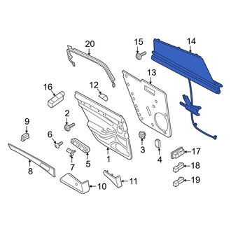 Porsche OE - Rear Left Door Glass Sunshade