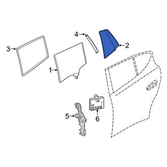 Porsche OE - Rear Right Vent Window Assembly