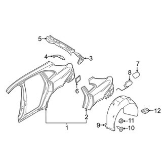 Porsche OE - Quarter Panel & Components (4 Sport Turismo / 4S Sport Turismo / Turbo Sport Turismo)