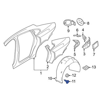 Porsche OE - Quarter Panel Splash Shield Screw