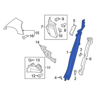 Porsche OE - Right Lower Body C-Pillar Trim Panel