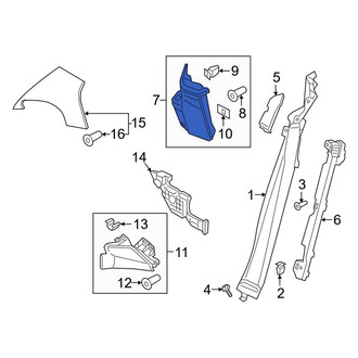 Porsche OE - Right Lower Body C-Pillar Trim Panel