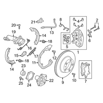 Porsche OE - Rear Suspension - Brake Components (21", With Ceramic Brakes)