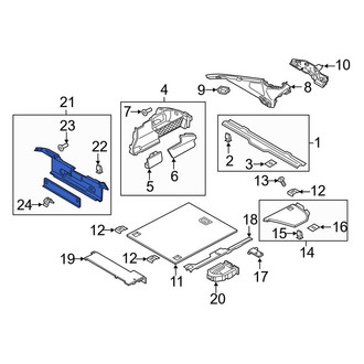 Porsche OE - Rear Left Rearward Trunk Trim Panel