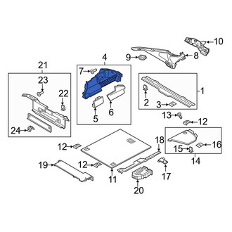 Porsche OE - Rear Left Rearward Trunk Trim Panel