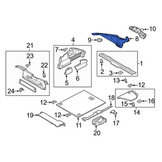 Porsche OE - Left Package Tray Trim Bracket