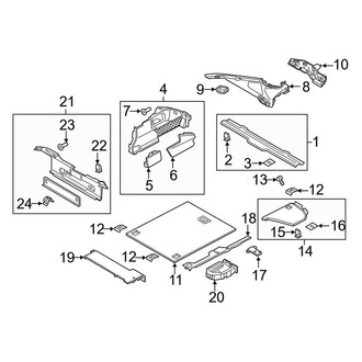 Porsche OE - Rear Body & Floor - Interior Trim (W/O Load Management), (Base / 4 / 4 Executive / 4S / 4S Executive / Turbo / Turbo Executive)