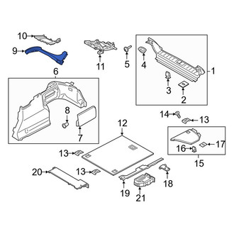 Porsche OE - Left Package Tray Trim Bracket