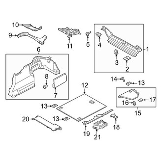 Porsche OE - Rear Body & Floor - Interior Trim (W/O Load Management), (4 E-Hybrid Sport Turismo / 4 Sport Turismo / 4S Sport Turismo / Turbo S E-Hybrid Sport Turismo / Turbo Sport Turismo)
