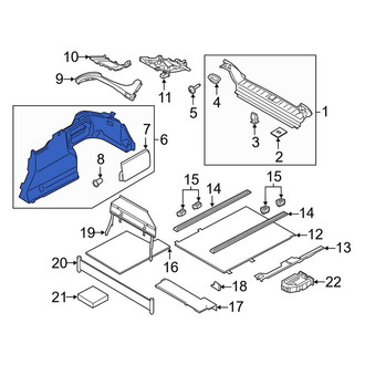 Porsche OE - Rear Left Rearward Trunk Trim Panel