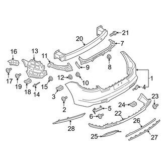 Porsche OE - Rear Bumper - Bumper & Components (With Sport Design)