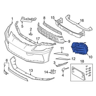 Porsche OE - Front Left Grille