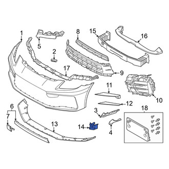 Porsche OE - Front Left Park Assist Camera Housing