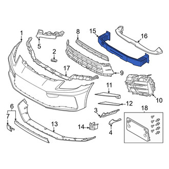 Porsche OE - Front Upper Bumper Impact Bar