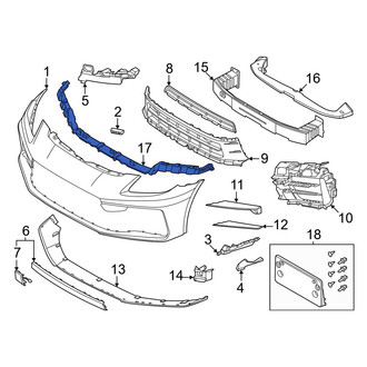 Porsche OE - Front Bumper Impact Absorber