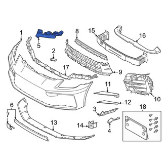 Porsche OE - Front Right Headlight Bracket