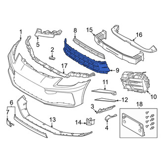 Porsche OE - Front Lower Center Grille