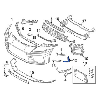 Porsche OE - Front Left Upper Grille Molding