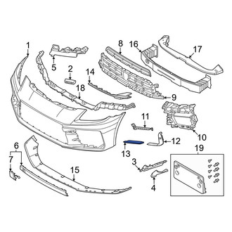 Porsche OE - Front Left Lower Grille Molding