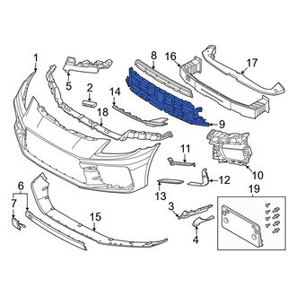 Porsche OE - Front Lower Center Grille
