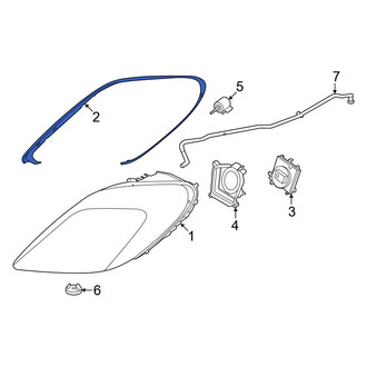 Porsche OE - Front Left Headlight Seal