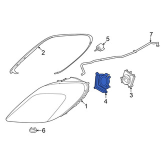 Porsche OE - Front Left Headlight Bulb Cap