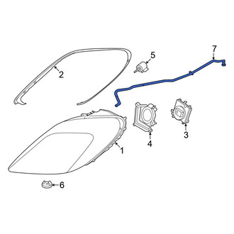 Porsche OE - Front Right Headlight Housing Vent Tube
