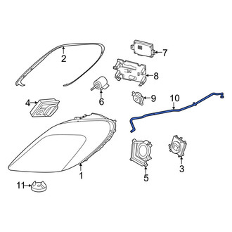 Porsche OE - Front Left Headlight Housing Vent Tube