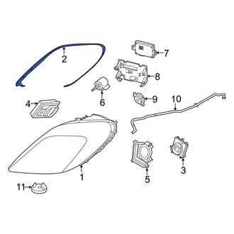 Porsche OE - Front Left Headlight Seal