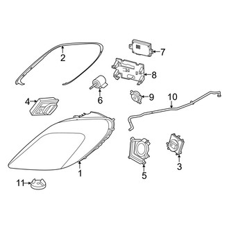 Porsche OE - Front Lamps - Headlamp Components (With Dynamic Headlamps)