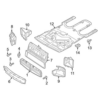 Porsche OE - Radiator Support - Under Cover & Splash Shields (4 E-Hybrid / 4S E-Hybrid / Turbo E-Hybrid / Turbo S E-Hybrid)