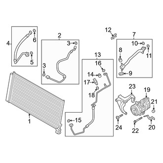 Porsche OE - Air Conditioner & Heater - Condenser, Compressor & Lines (Base / 4)