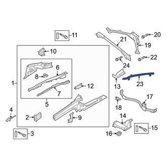 Porsche OE - Front Left Frame Side Member Reinforcement