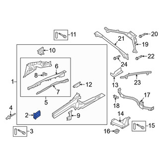 Porsche OE - Rear Right Frame Side Member