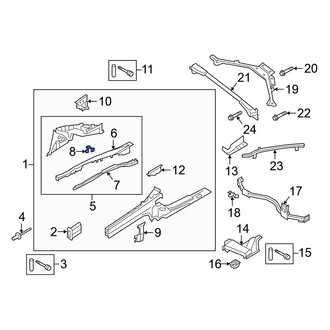 Porsche OE - Left Fender Apron Bracket