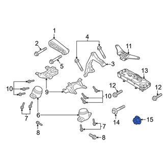 Porsche OE - Transmission Crossmember Nut