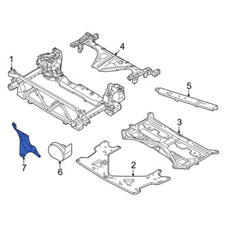Porsche OE - Front Left Suspension Crossmember Reinforcement