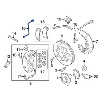 Porsche OE - Front Disc Brake Pad Wear Sensor